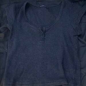 Striped Black Top from Brandy